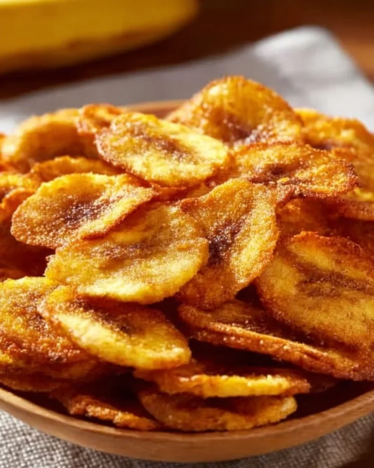 Healthy air-fried banana chips in a bowl for a crunchy snack