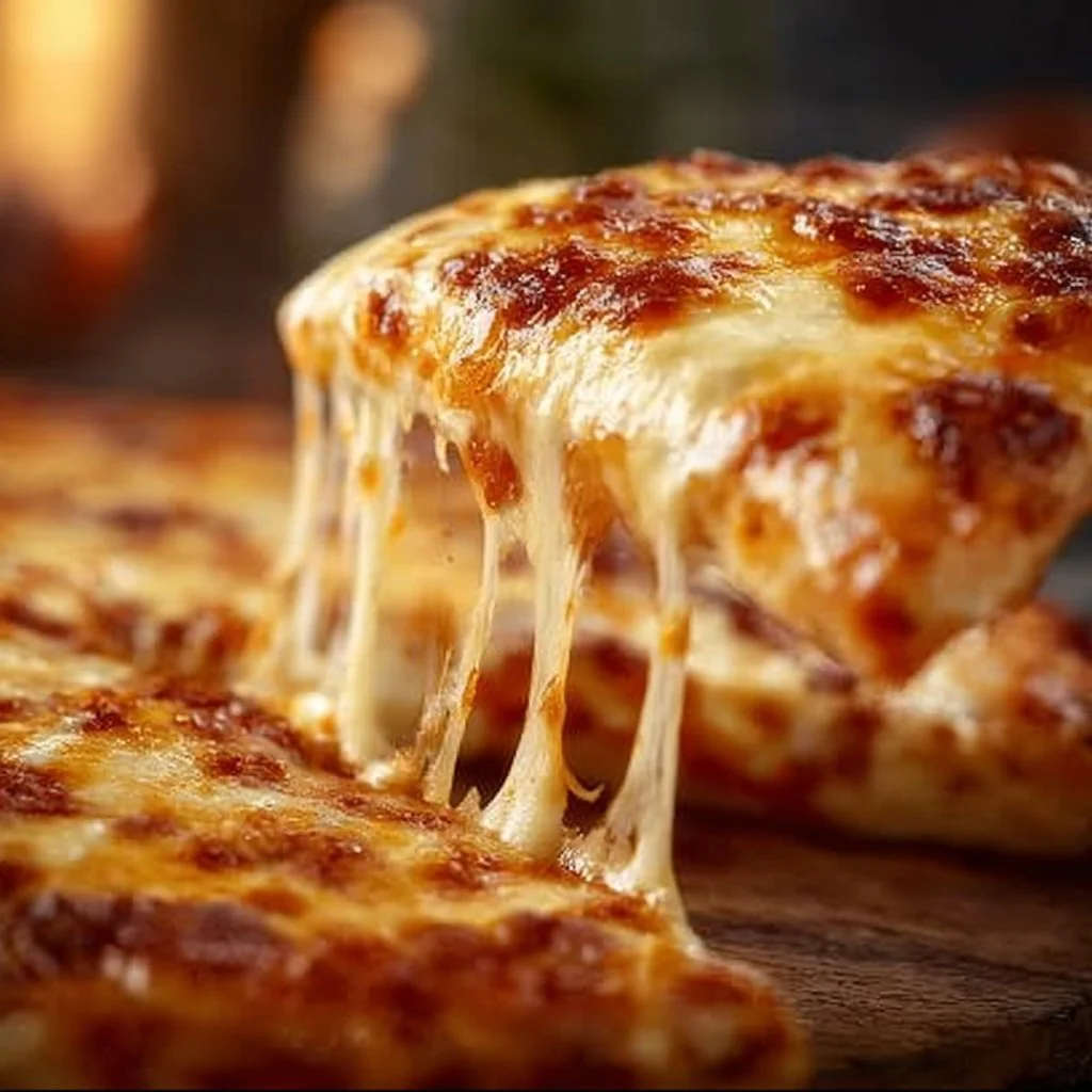 Homemade Costco-style pizza with fresh toppings and melted cheese