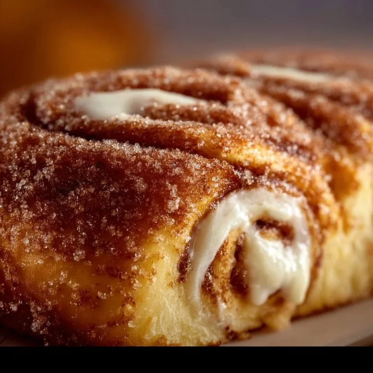 Delicious cream cheese cinnamon sugar rolls with a golden-brown topping