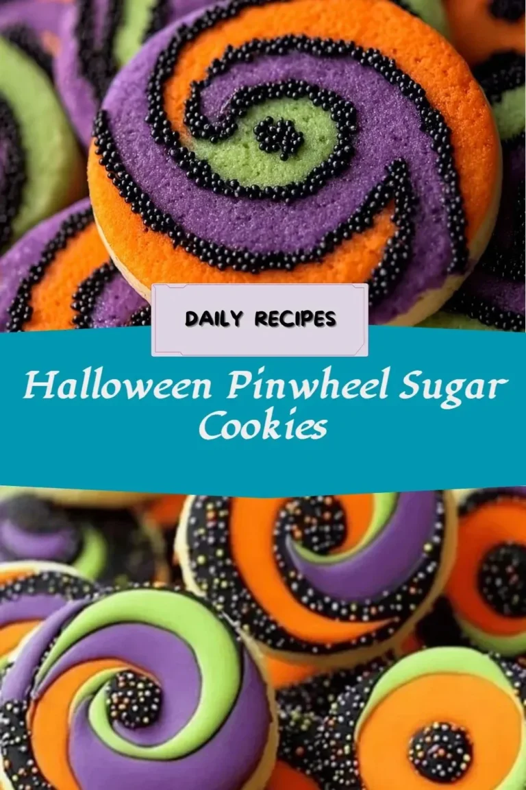 Colorful Halloween Pinwheel Sugar Cookies on a plate, perfect for festive treats