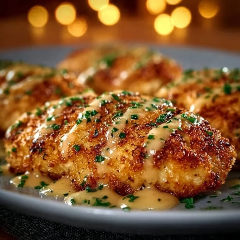 Plate of Longhorn Steakhouse Parmesan Chicken garnished with herbs