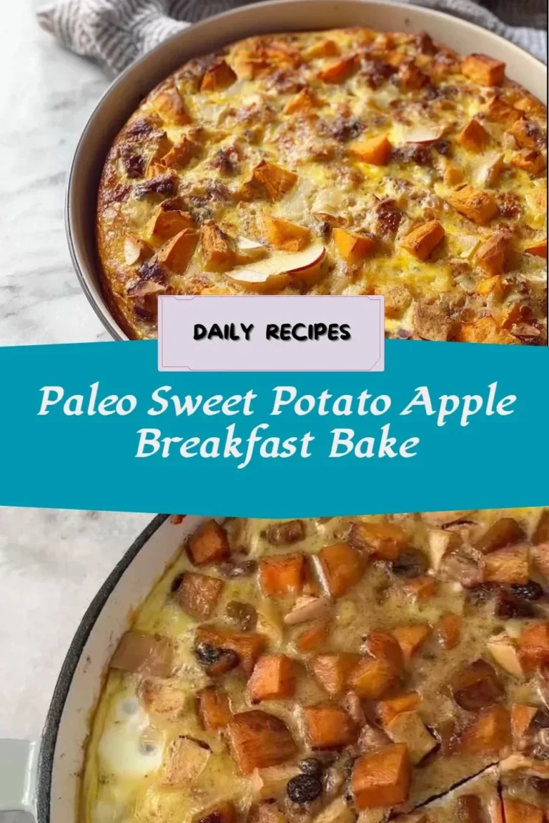 Slice of Paleo Sweet Potato Apple Breakfast Bake on a plate with fruits