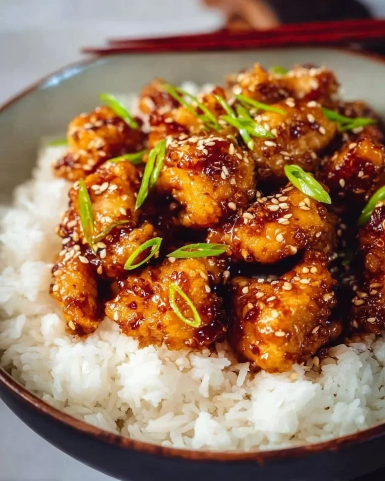 Plate of easy honey butter chicken with drizzled honey and buttery sauce