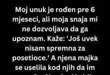 Moj prvi unuk je rođen pre 6 meseci, ali moja snaha.. Moj prvi unuk je rođen pre 6 meseci, ali moja snaha.. - featured image