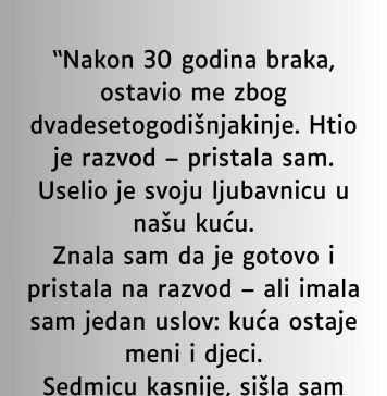 “Nakon 30 godina braka, ostavio me zbog dvadesetogodišnjakinje…” “Nakon 30 godina braka, ostavio me zbog dvadesetogodišnjakinje…” - featured image