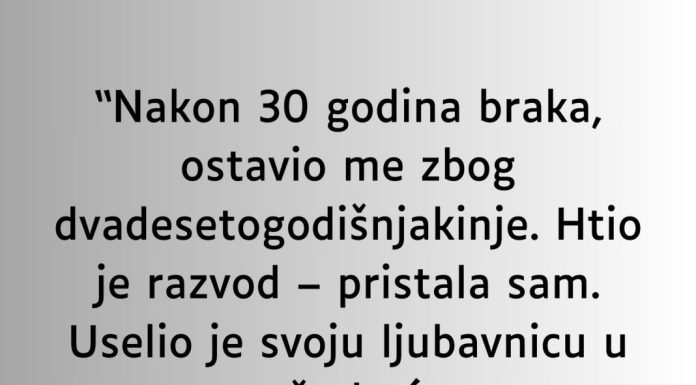 “Nakon 30 godina braka, ostavio me zbog dvadesetogodišnjakinje…” “Nakon 30 godina braka, ostavio me zbog dvadesetogodišnjakinje…” - featured image