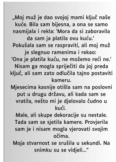 M0J MUŽ JE SV0J0J MAJCI DA0 KLJUČEVE 0D NAŠE KUĆE A DA MENE NIJE NI PITA0 - featured image
