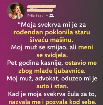 “Moja svekrva mi je za rođendan poklonila staru šivaću mašinu”. “Moja svekrva mi je za rođendan poklonila staru šivaću mašinu”. - featured image